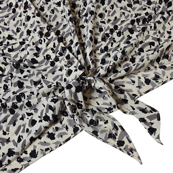 Roberta Di Castelli vintage plus size tie waist short sleeve loose fit blouse 1X - Picture 7 of 10